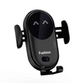 Infrared Induction Wireless Car Charger & Phone Holder - Black / USB