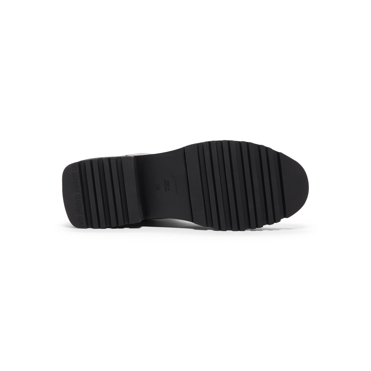 GANNI Studs Low Boot Crinkle Oleatex (Dark olive) - Image 5