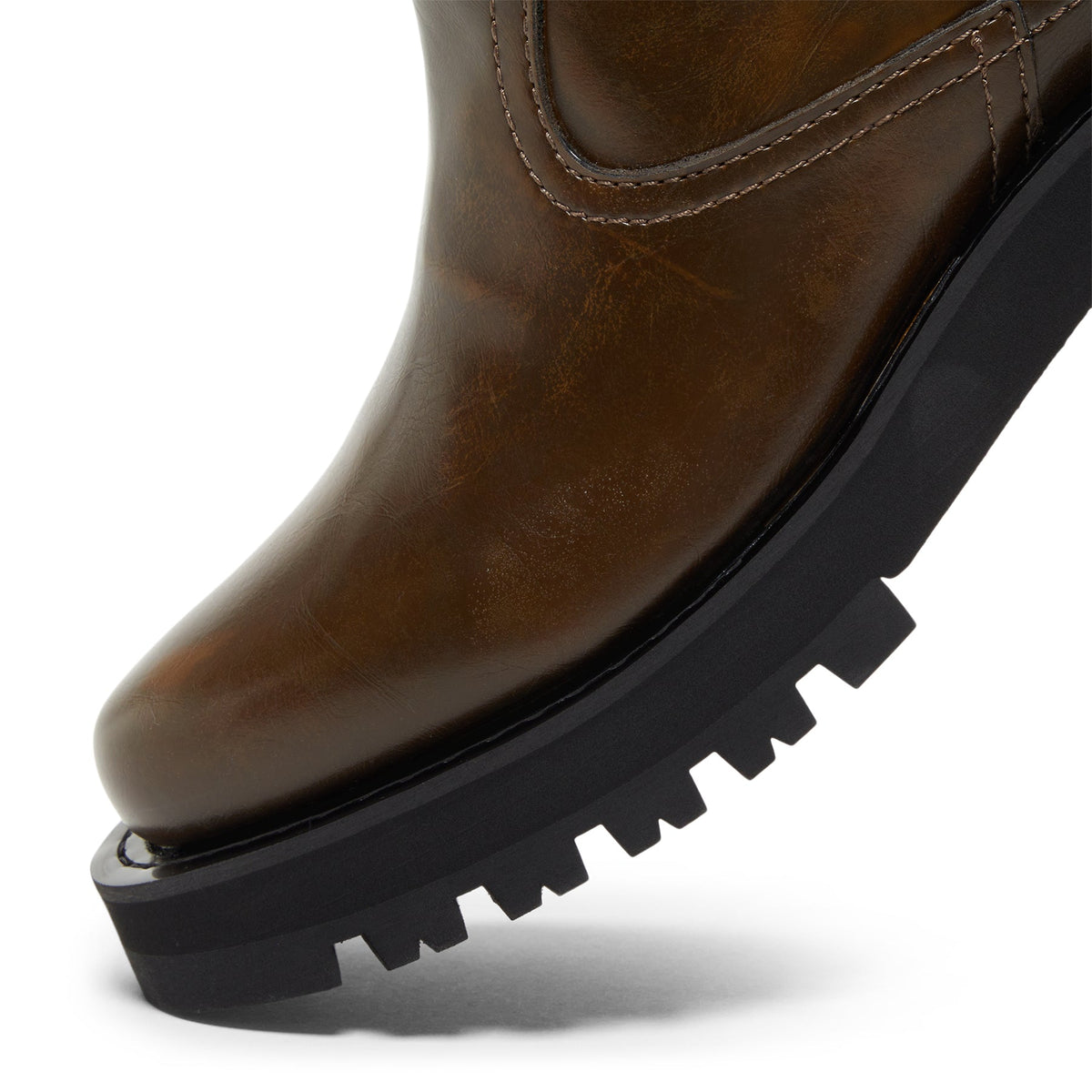 GANNI Studs Low Boot Crinkle Oleatex (Dark olive) - Image 6