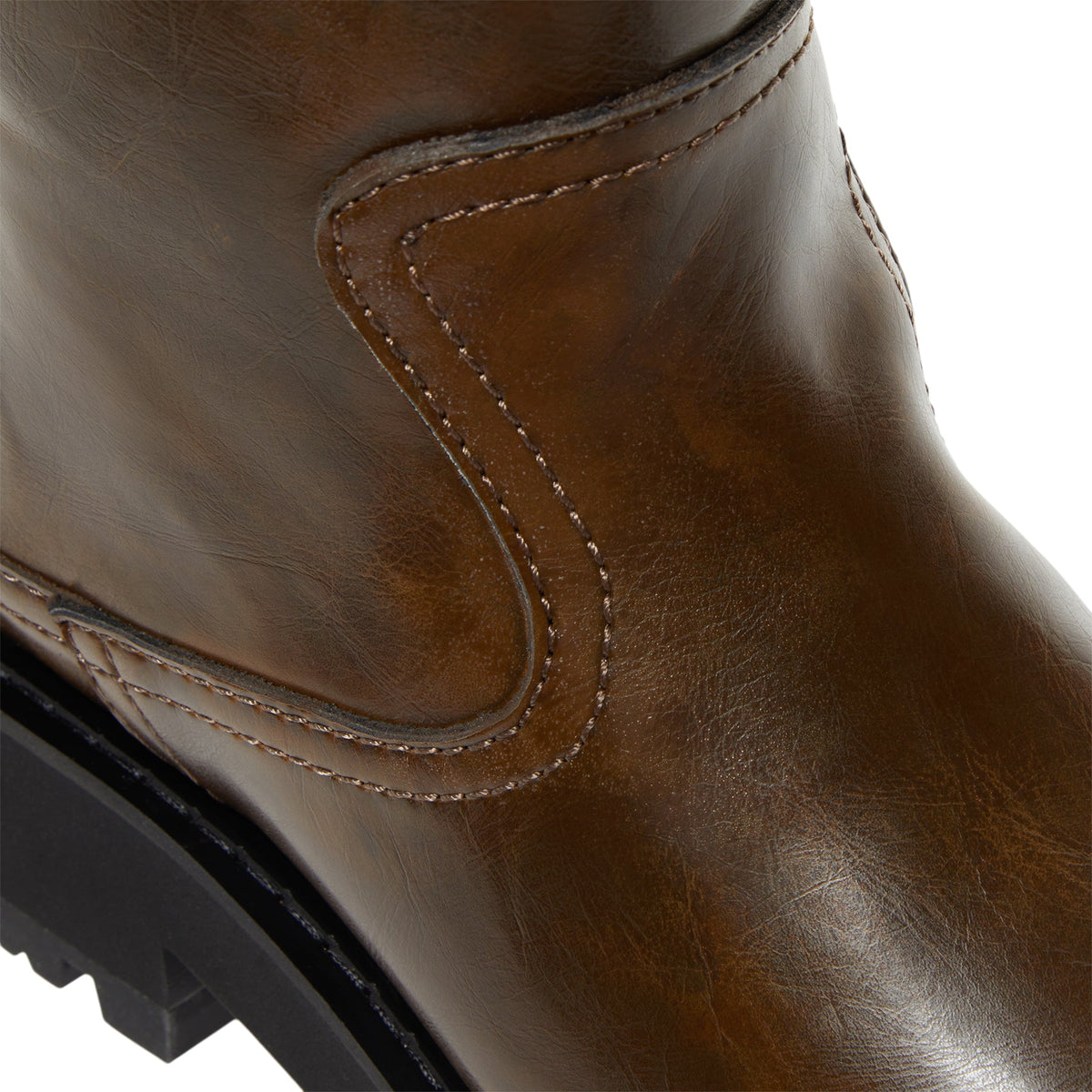 GANNI Studs Low Boot Crinkle Oleatex (Dark olive) - Image 7