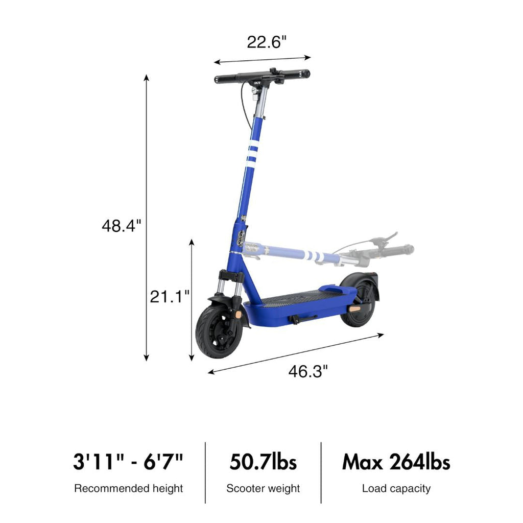 OKAI - Neon Ultra ES40 Dual-Suspension Electric Scooter w/ 43.5 Miles Max Operating Range & 24 mph Max Speed - Blue - Image 6