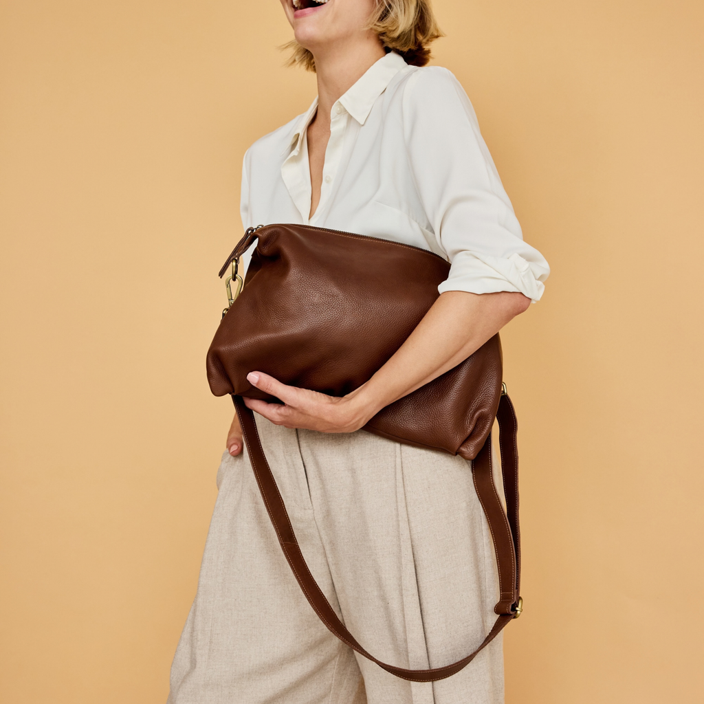 Avery Milled Leather Crossbody Bag - Image 17