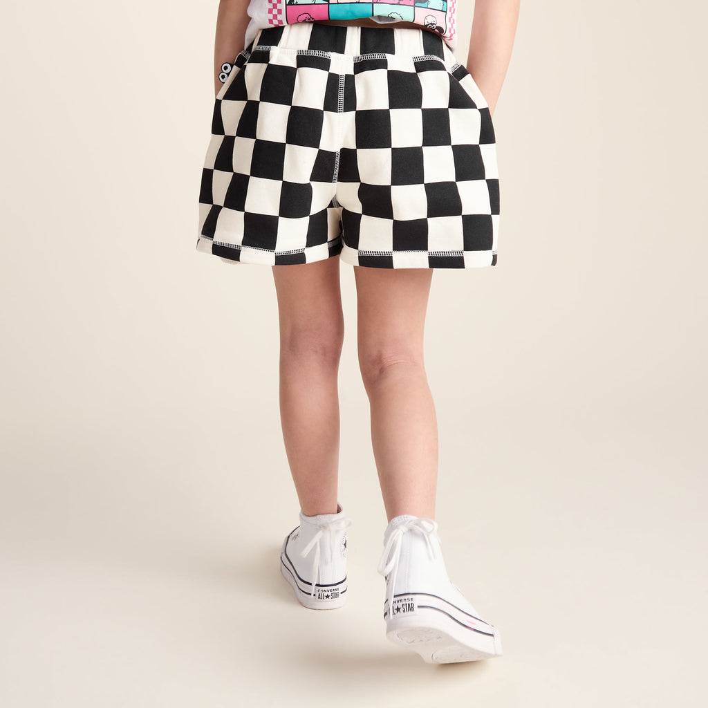 Afrino Kids Shaun the Sheep Sweatshort - Black Woolly Checkerboard - Image 3