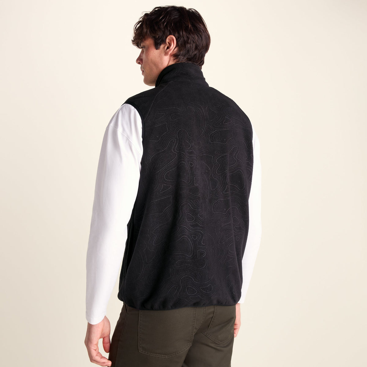 Ainsworth Mens Microfleece Gilet - Terrain Print - Image 3