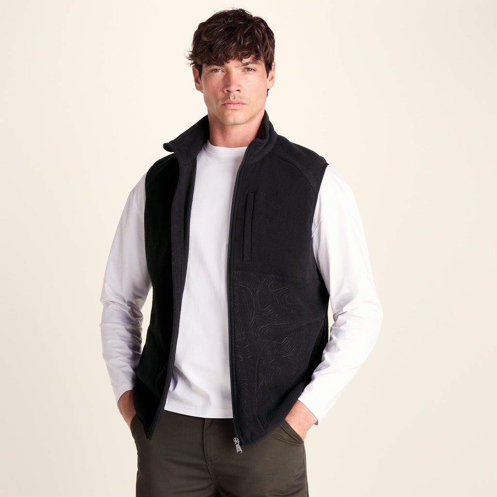 Ainsworth Mens Microfleece Gilet - Terrain Print - Image 6