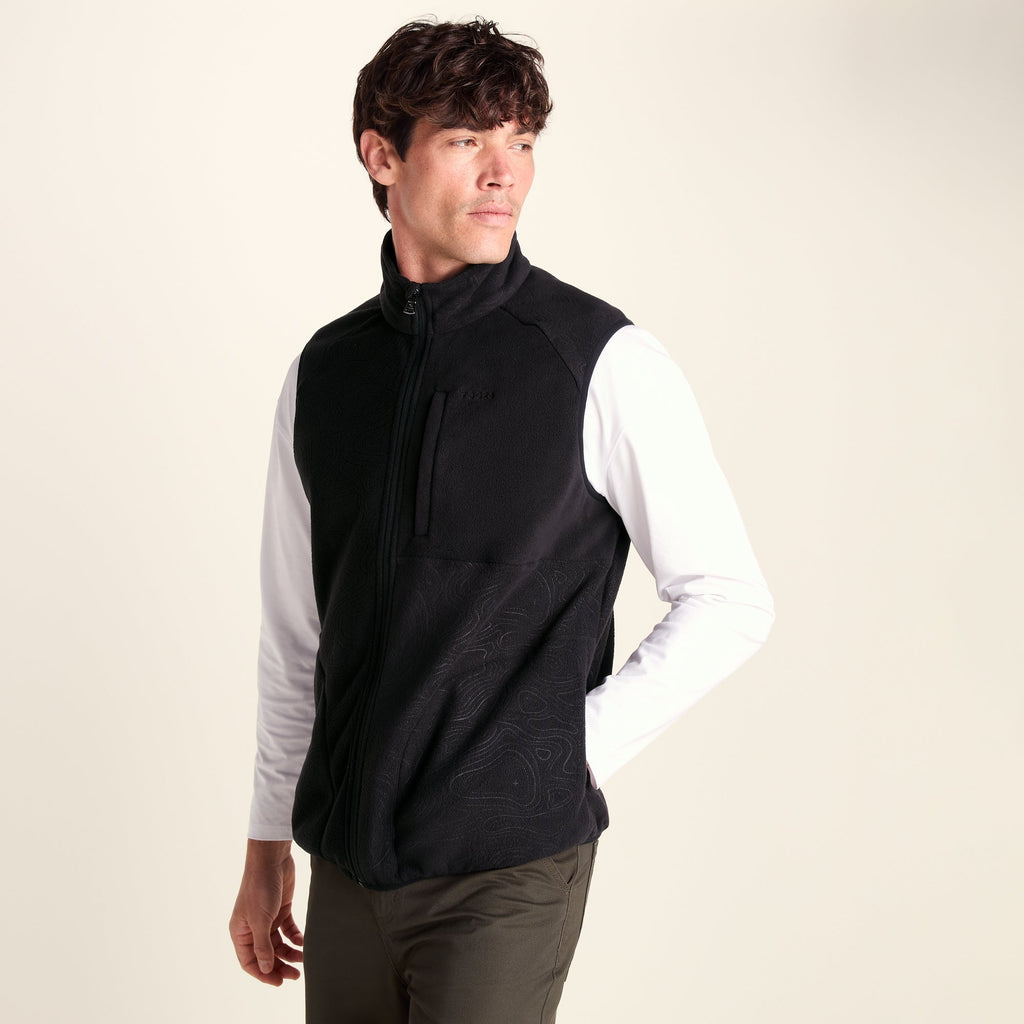 Ainsworth Mens Microfleece Gilet - Terrain Print - Image 7
