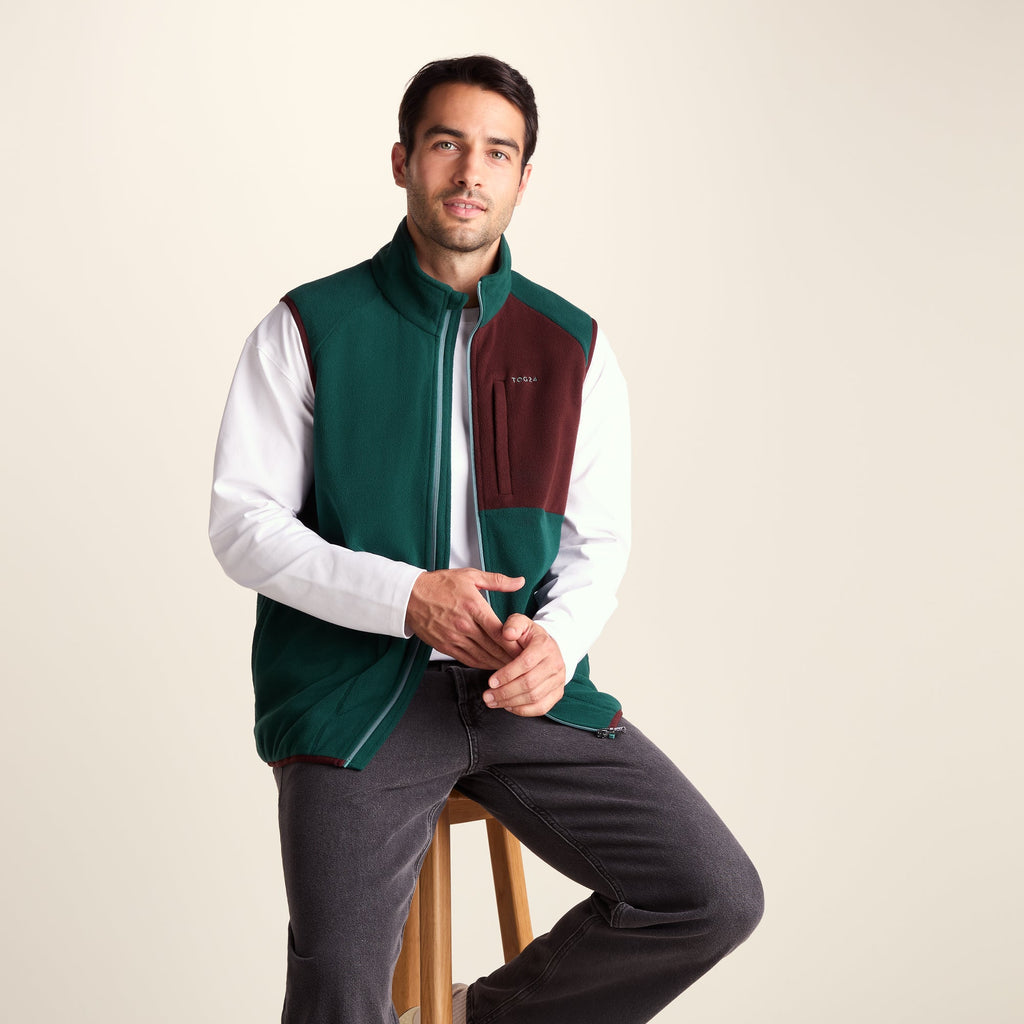 Ainsworth Mens Microfleece Gilet - Midnight Green - Image 4