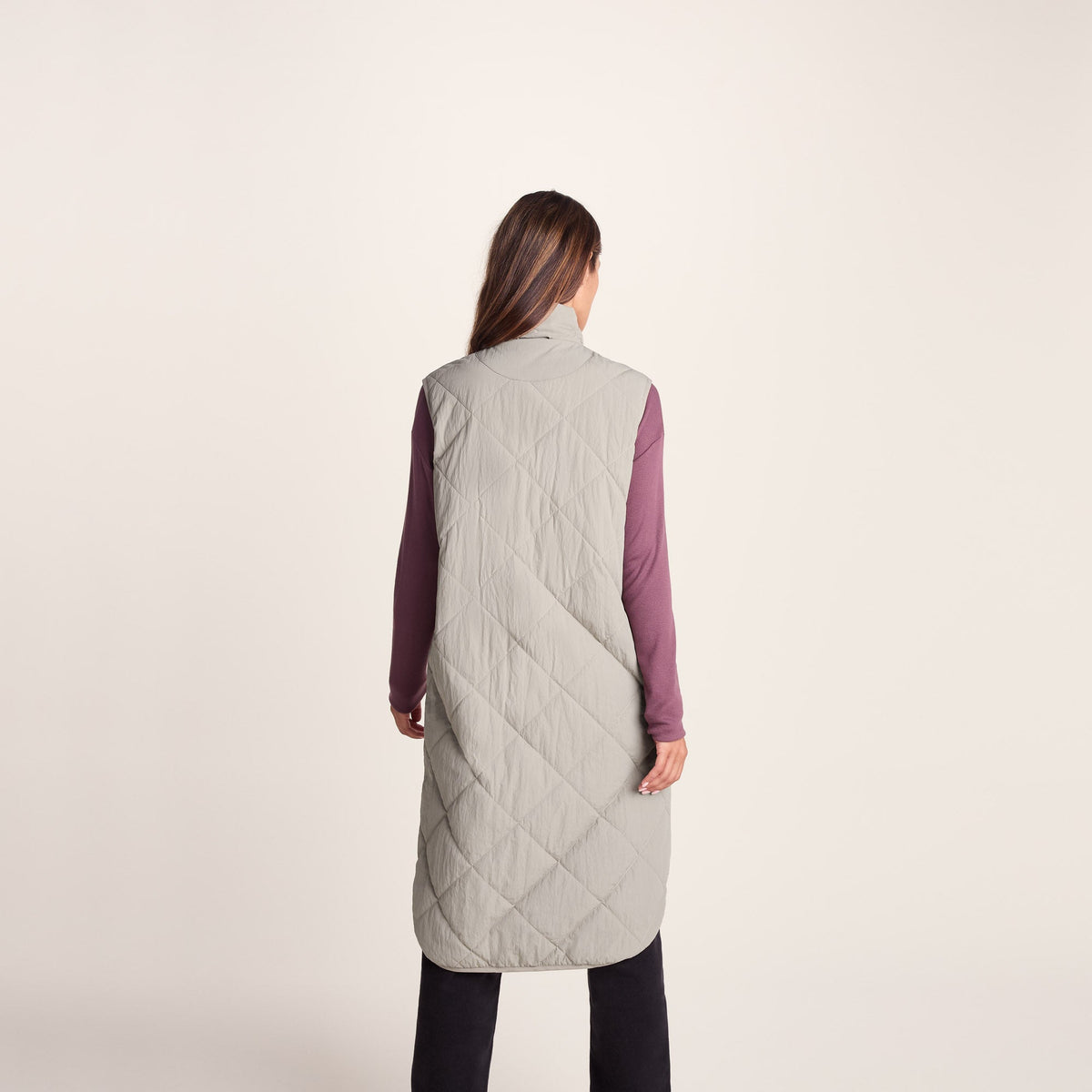 Anda Womens Shower Resistant Insulated Gilet - Dark Taupe - Image 4
