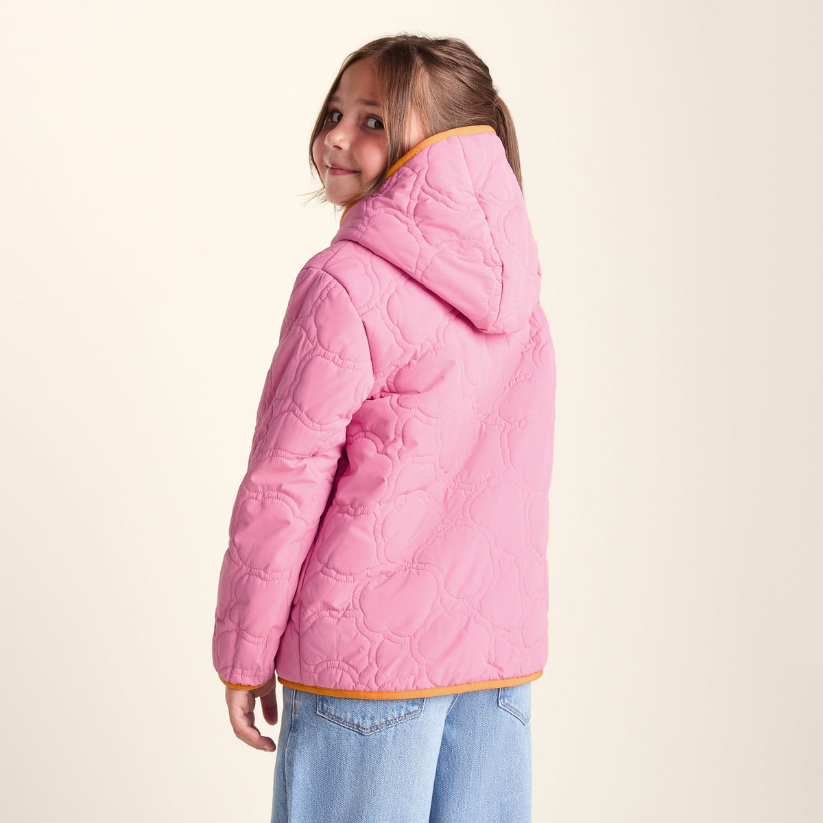 Arapawa Shaun the Sheep Kids Insulated Quilted Coat Microfleece Lining - Candy Floss Pink - Image 3
