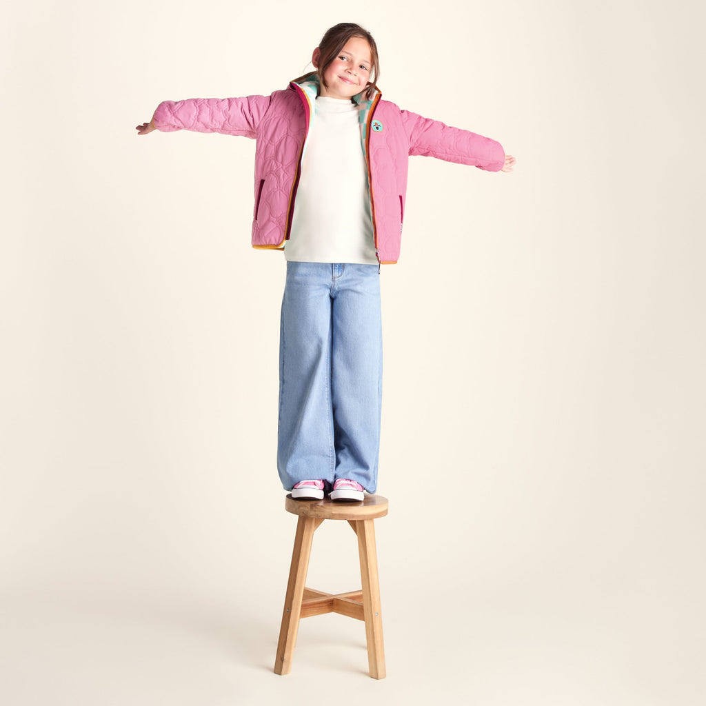 Arapawa Shaun the Sheep Kids Insulated Quilted Coat Microfleece Lining - Candy Floss Pink - Image 4