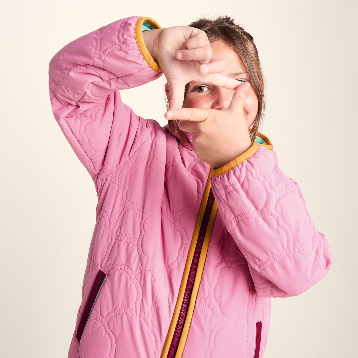 Arapawa Shaun the Sheep Kids Insulated Quilted Coat Microfleece Lining - Candy Floss Pink - Image 6