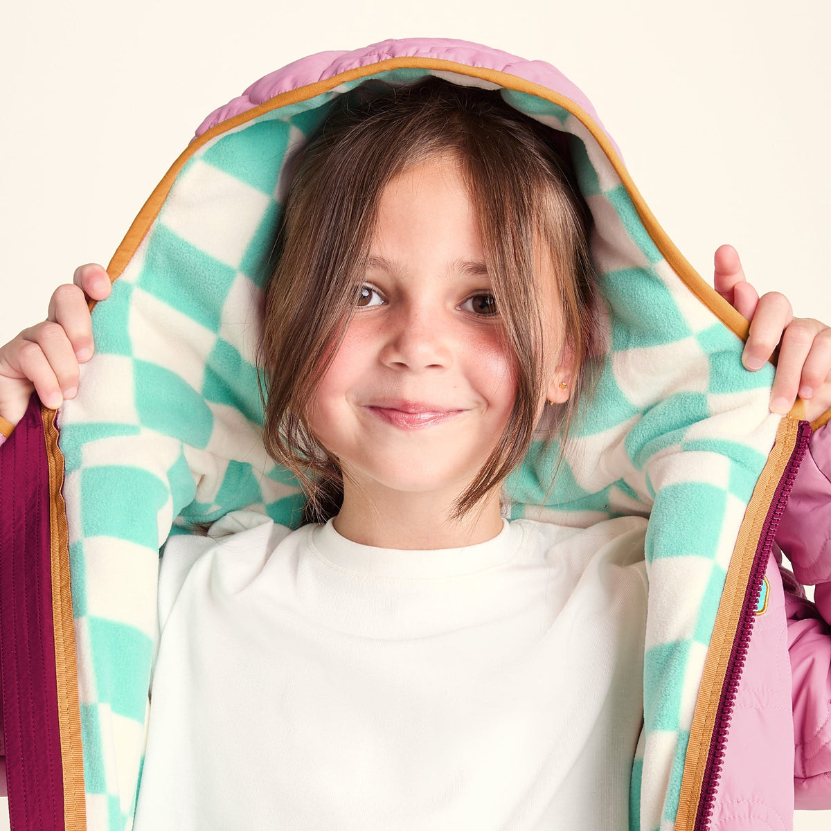 Arapawa Shaun the Sheep Kids Insulated Quilted Coat Microfleece Lining - Candy Floss Pink - Image 8