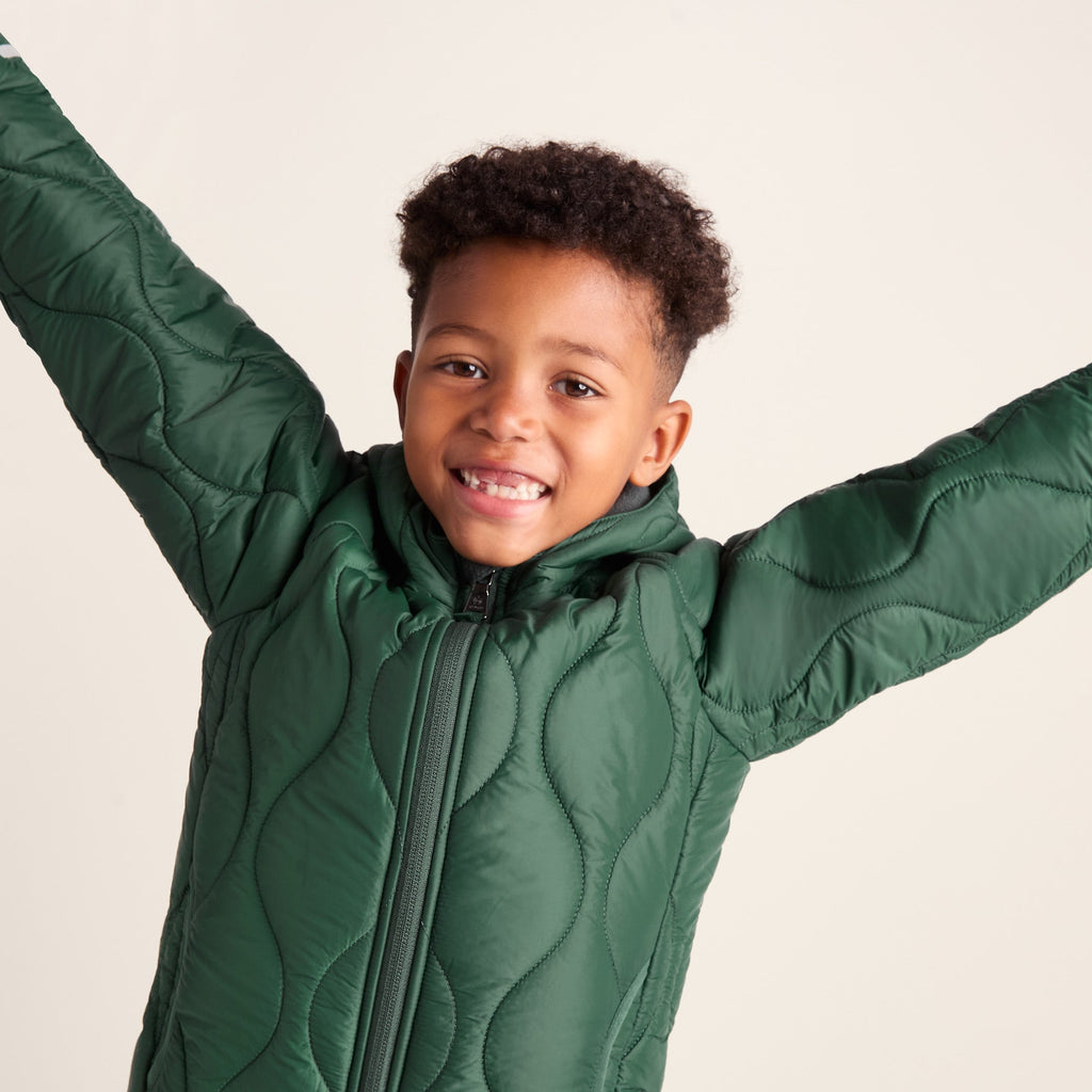 Arbor Kids Shower Resistant Padded Jacket - Dark Fern - Image 5