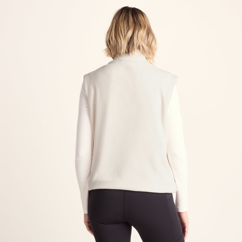 Arrad Womens Relaxed Fit Microfleece Gilet - Vanilla - Image 3