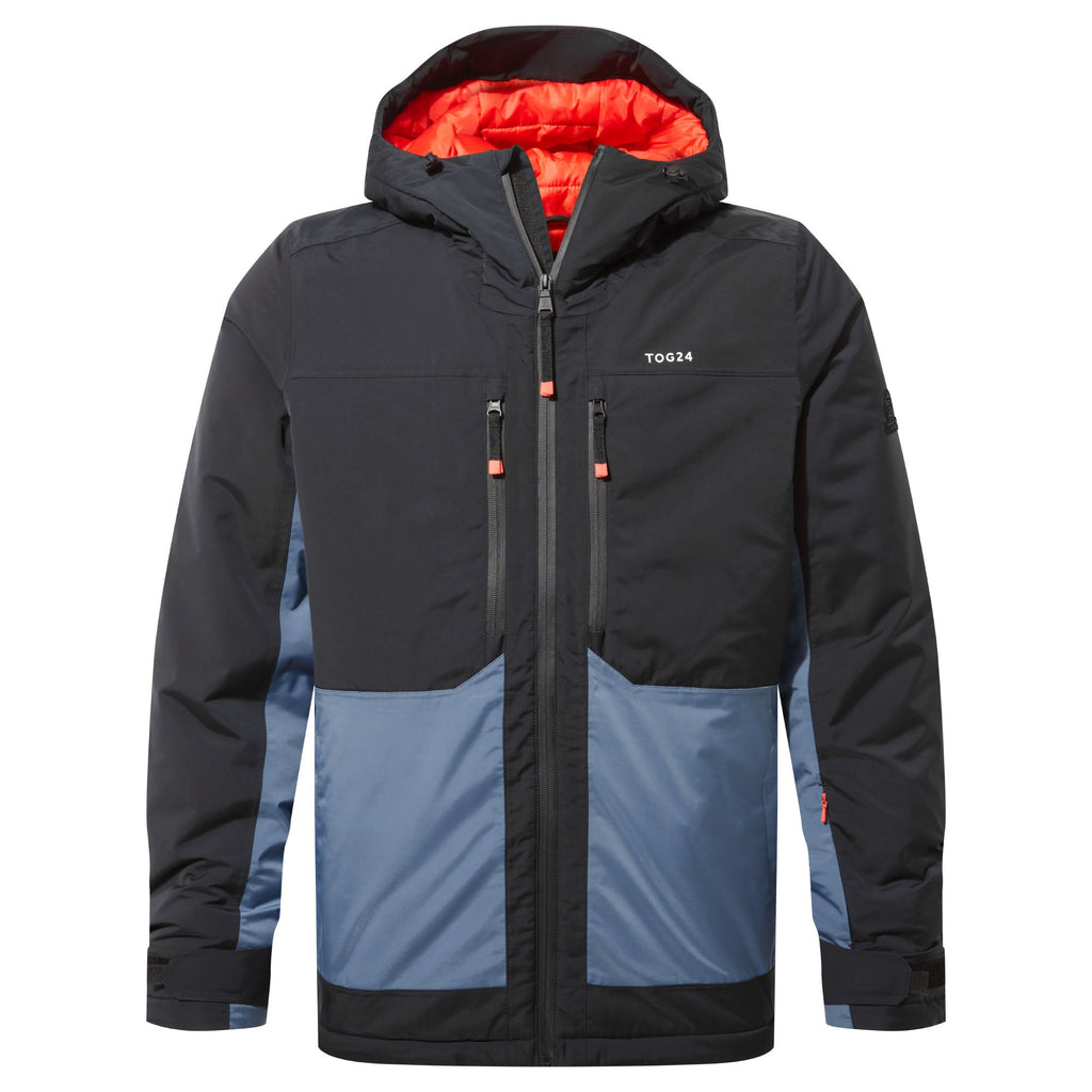 Avoriaz Mens Performance Waterproof Insulated Ski Jacket - Black/Fjord Blue - Image 21
