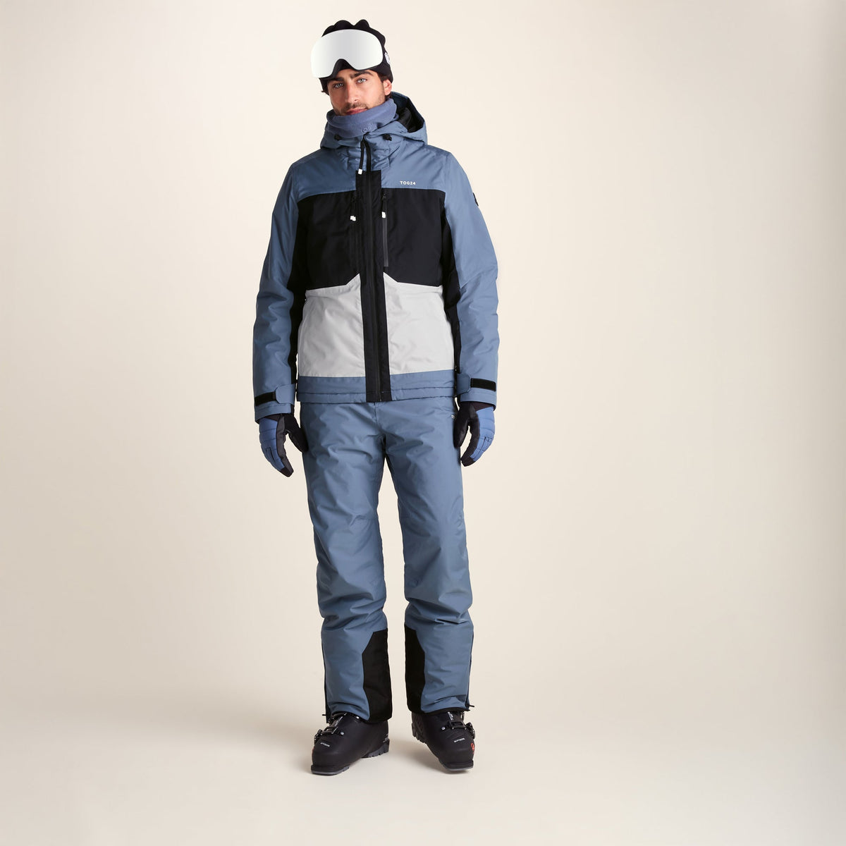 Avoriaz Mens Performance Waterproof Insulated Ski Jacket - Smokey Blue - Image 2