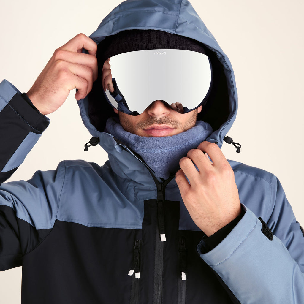 Avoriaz Mens Performance Waterproof Insulated Ski Jacket - Smokey Blue - Image 13