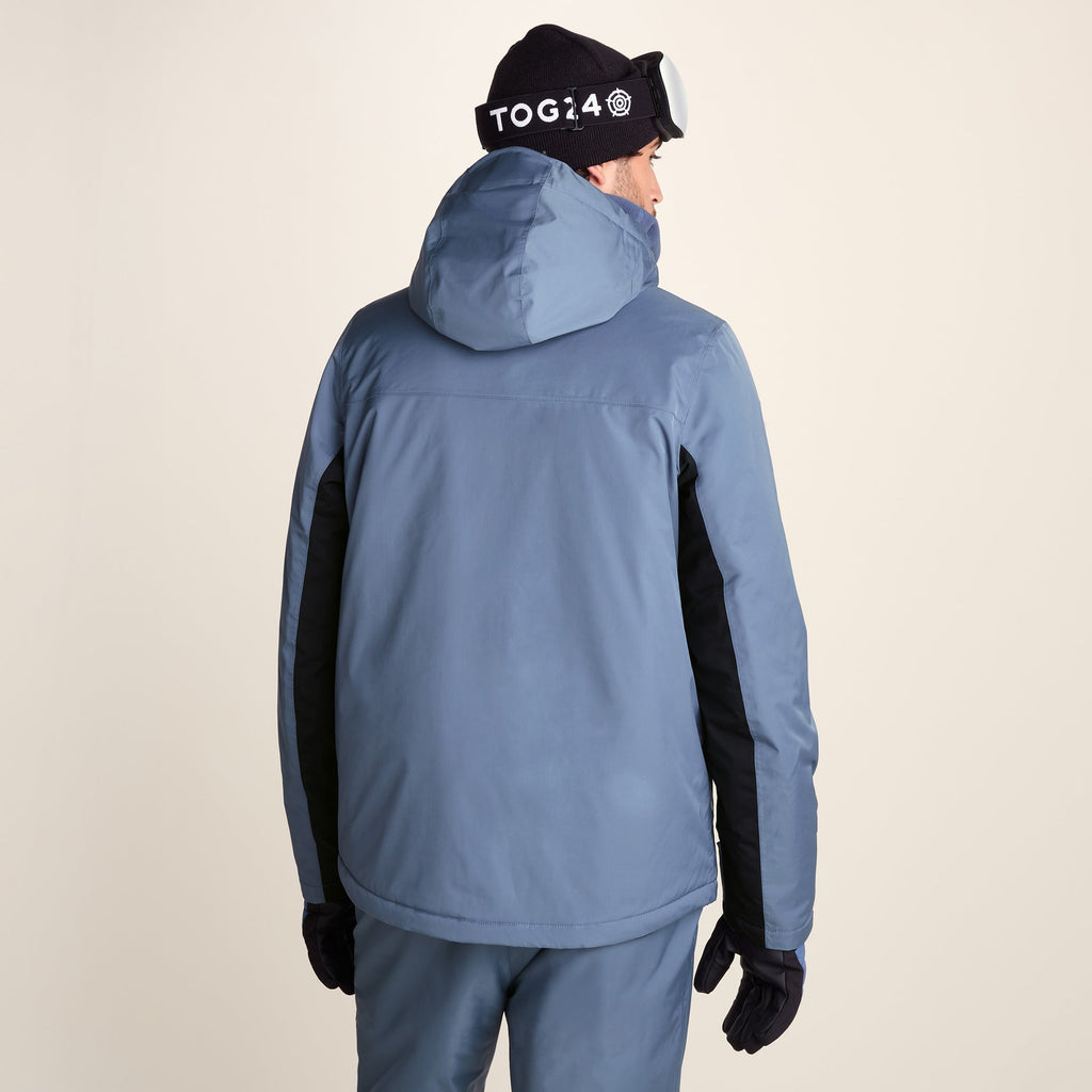 Avoriaz Mens Performance Waterproof Insulated Ski Jacket - Smokey Blue - Image 3