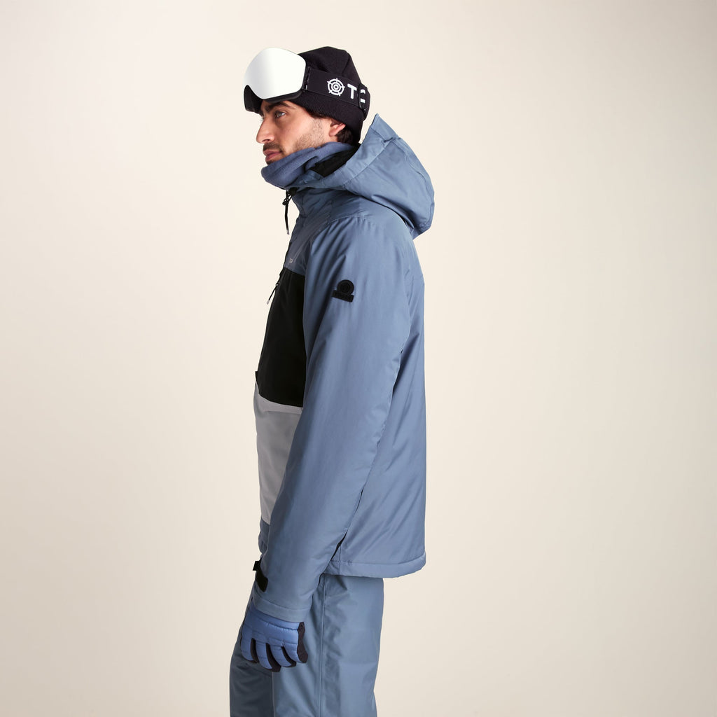 Avoriaz Mens Performance Waterproof Insulated Ski Jacket - Smokey Blue - Image 4