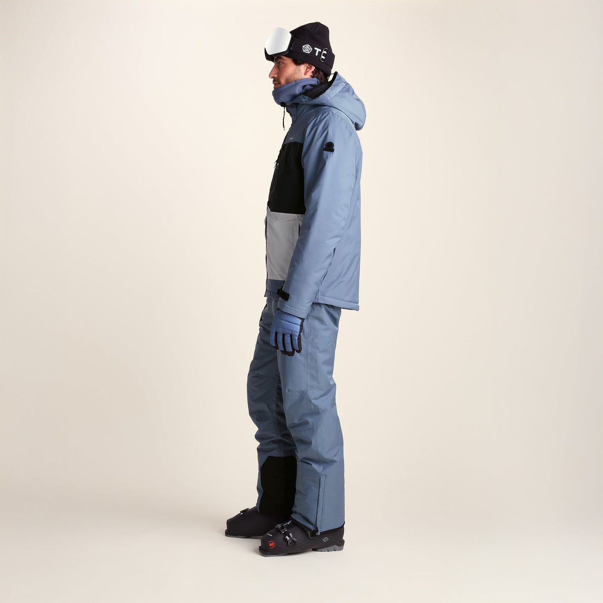 Avoriaz Mens Performance Waterproof Insulated Ski Jacket - Smokey Blue - Image 6