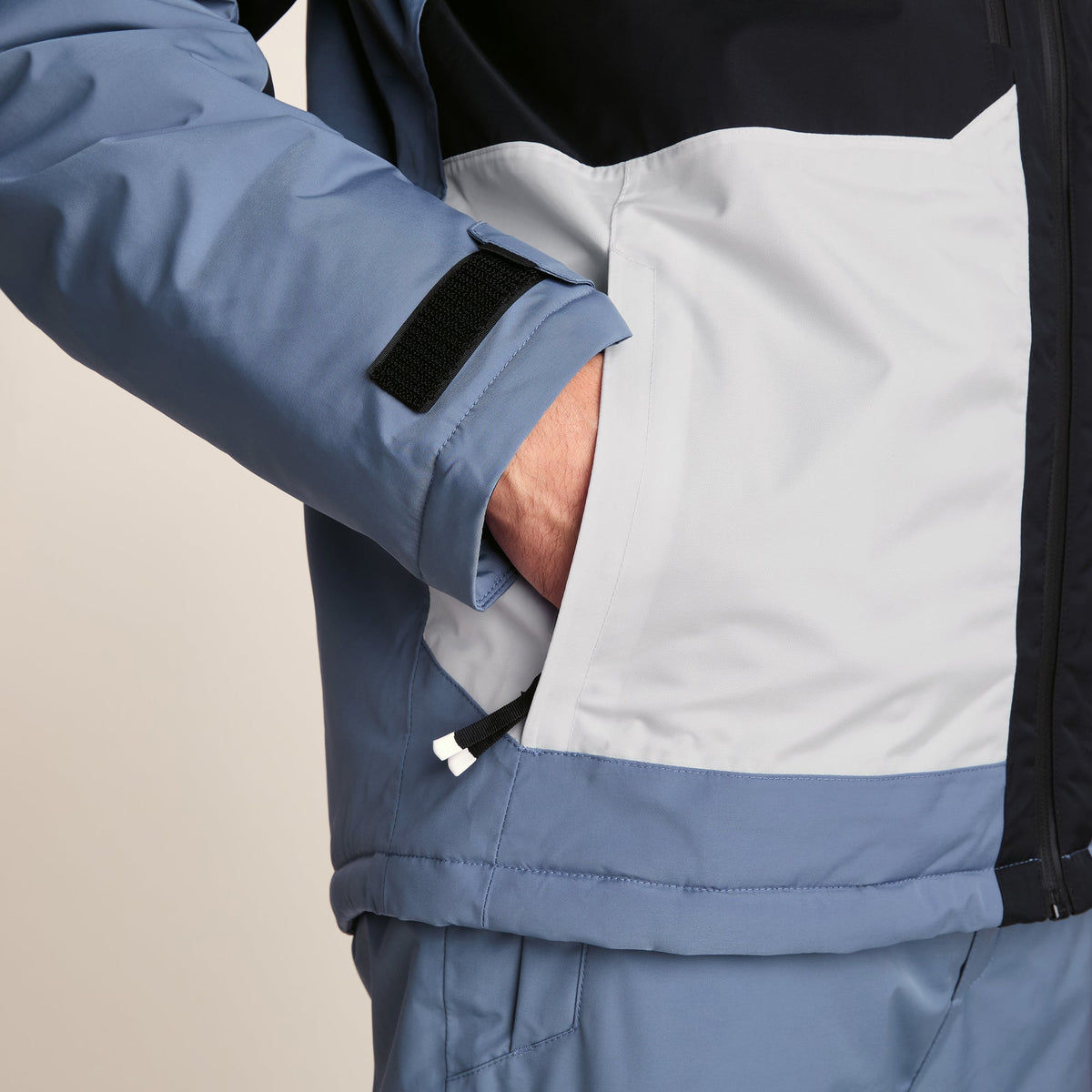Avoriaz Mens Performance Waterproof Insulated Ski Jacket - Smokey Blue - Image 7