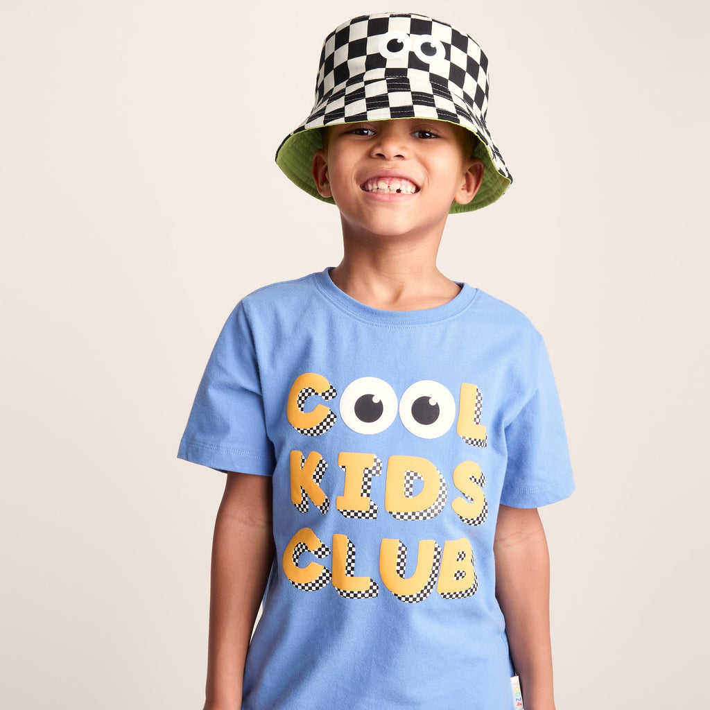 Balkhi Kids Shaun the Sheep Bucket Hat - Black White Checkerboard - Image 2
