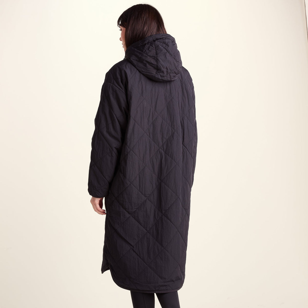 Banton Womens Oversized Shower Resistant Insulated Jacket - Black - Image 3