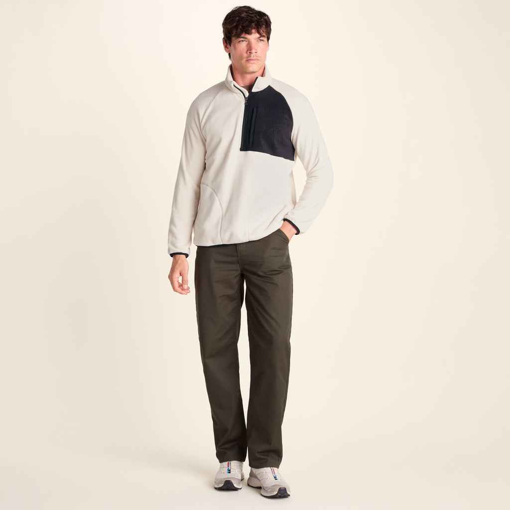 Barker Mens Midweight Microfleece Half Zip Pullover - Buttercream - Image 7