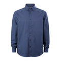 Barry Mens Long Sleeved Cotton Oxford Shirt - Smokey Blue - Image 6