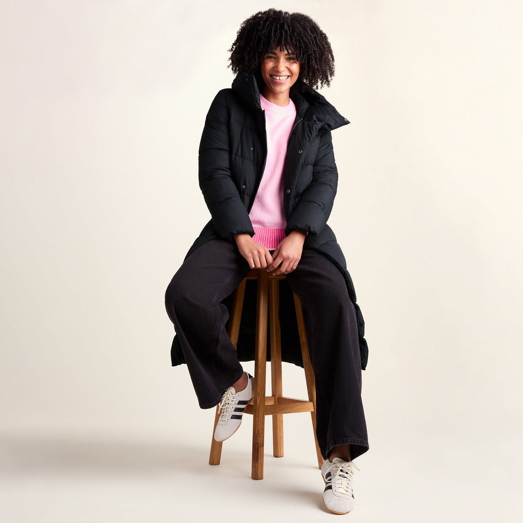 Bartlett Womens Longline Insulated Padded Coat - Black - Image 5