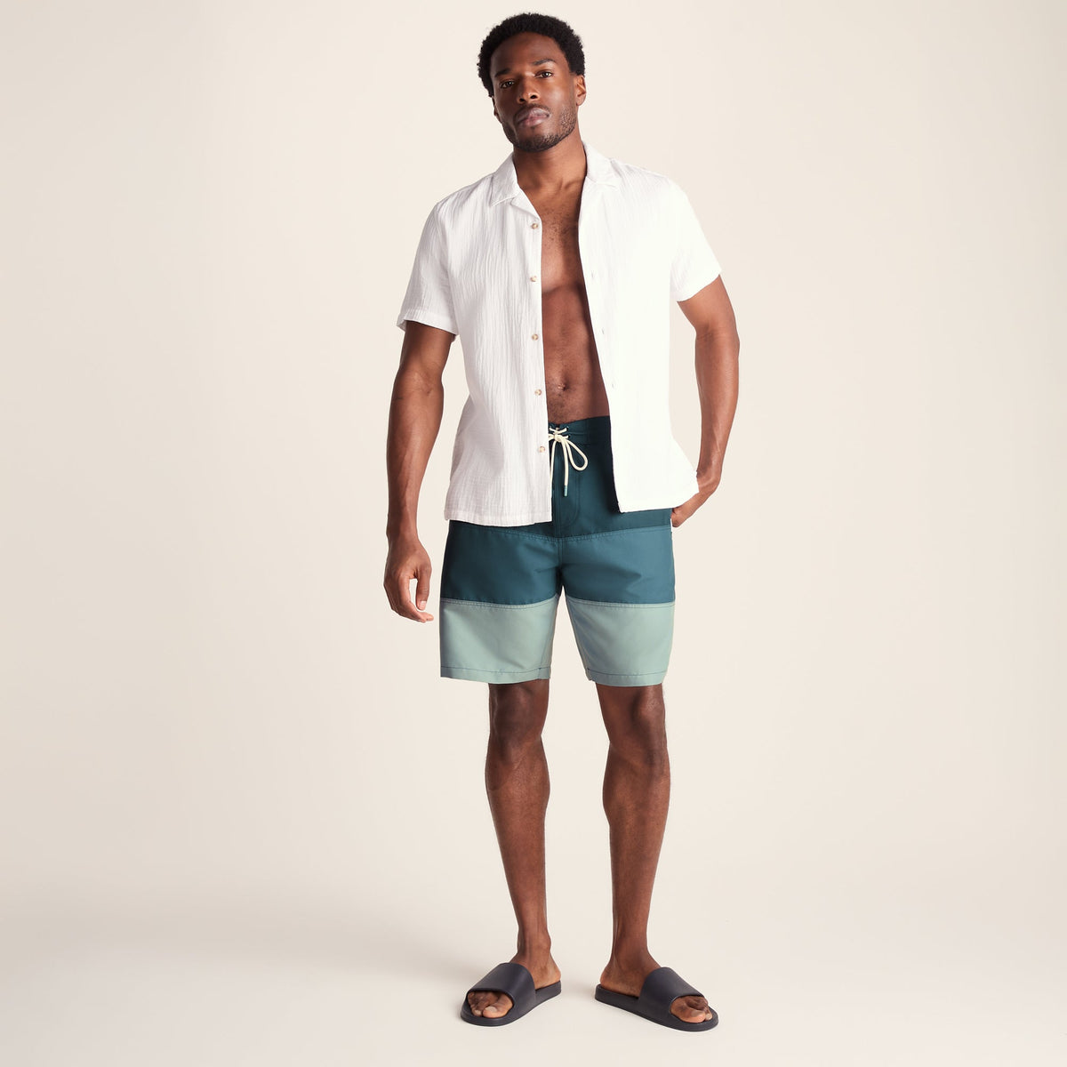 Bendon Mens Swimshorts - Deep Teal/Aegean Teal/Summer Sky - Image 5