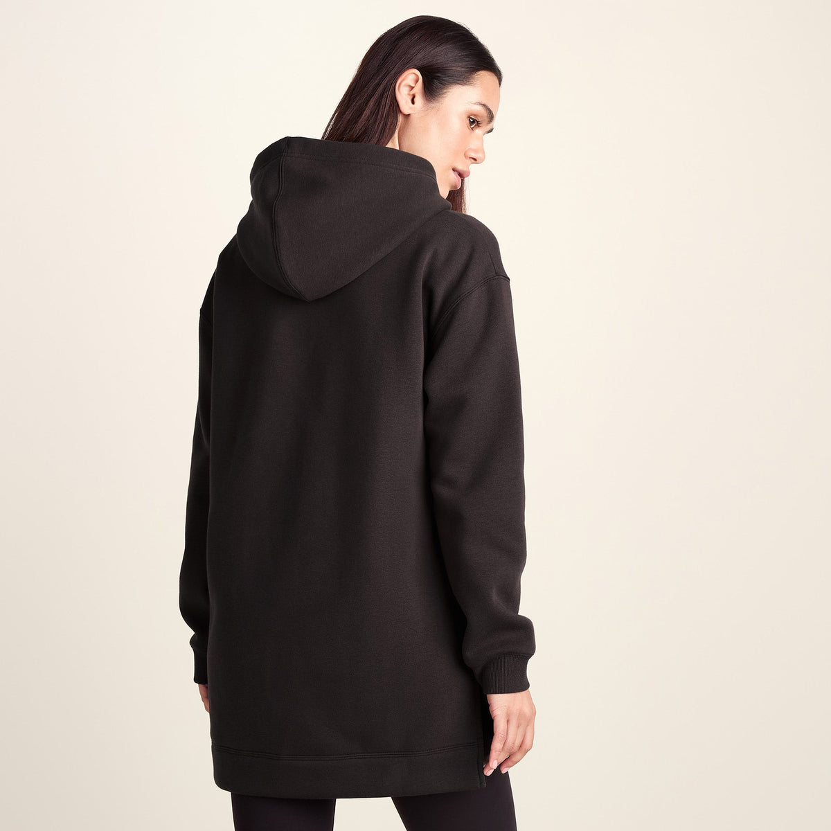 Betty Womens Longline Supersoft Hoody - Chocolate Brown - Image 3