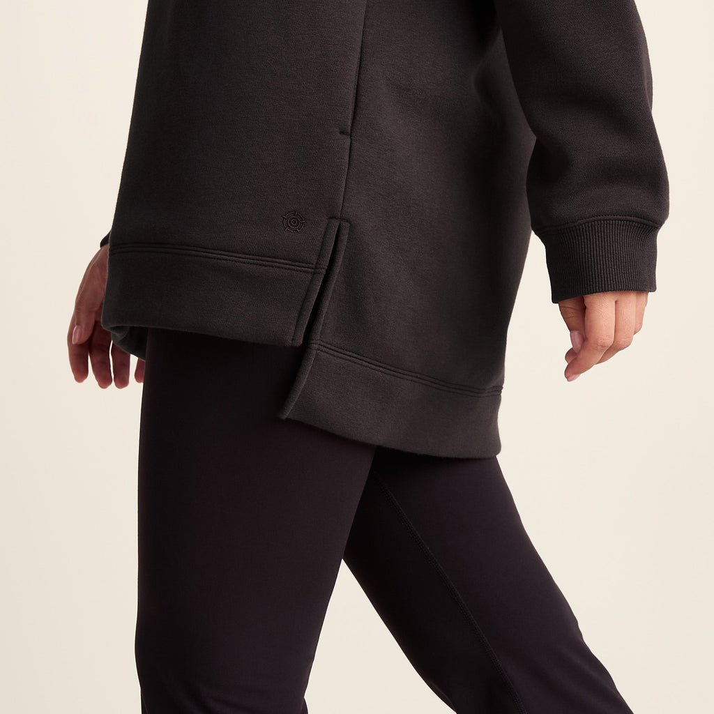 Betty Womens Longline Supersoft Hoody - Chocolate Brown - Image 5
