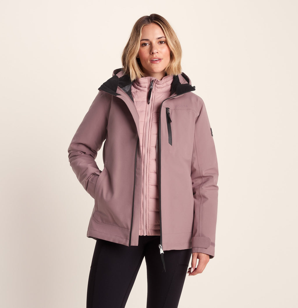 Beverley Womens 3-in-1 Waterproof Jacket - Mauve - Image 10