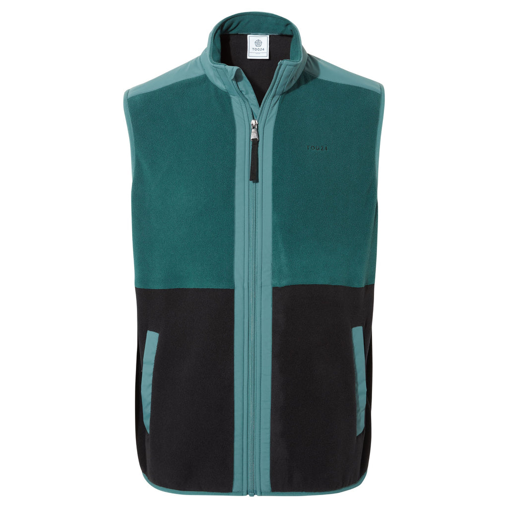 Boltby Mens Relaxed Fit Microfleece Gilet - Hydro Blue/Black - Image 7