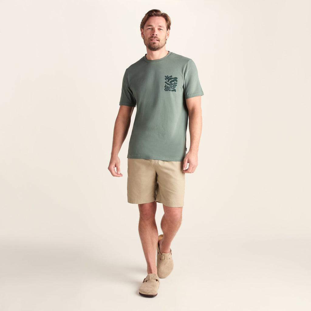 Botanical Mens Relaxed Fit Supersoft T-shirt - Light Forest - Image 2