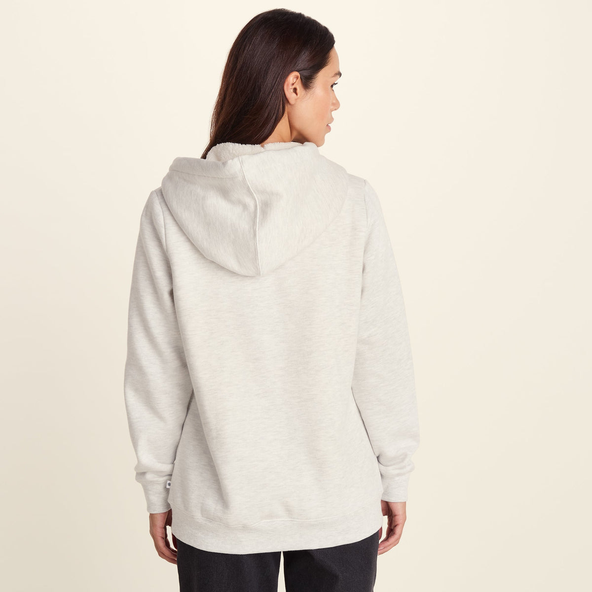 Bradshaw Womens Supersoft Sherpa Lined Zip Hoodie - Ice Grey Melange - Image 3