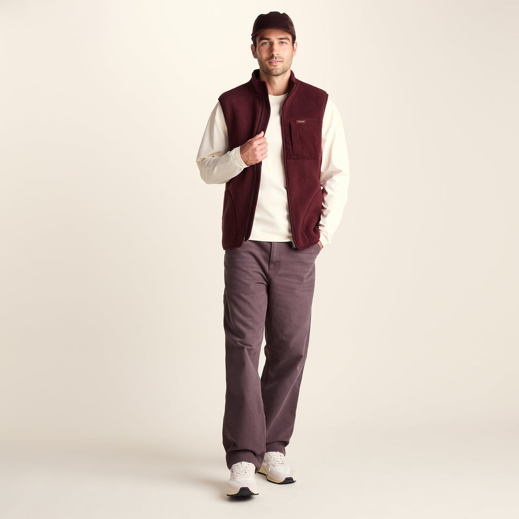 Brierly Mens Thermal Sherpa Gilet - Burnt Caramel - Image 2