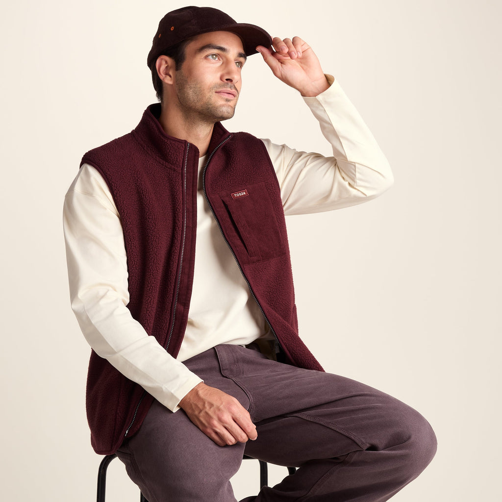 Brierly Mens Thermal Sherpa Gilet - Burnt Caramel - Image 4