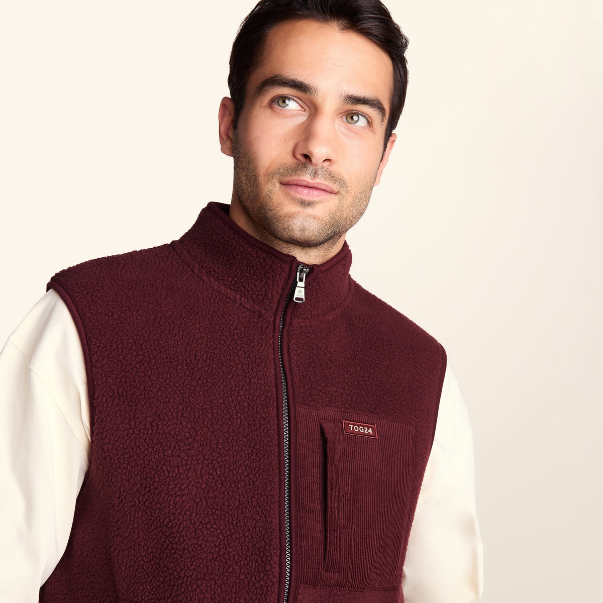 Brierly Mens Thermal Sherpa Gilet - Burnt Caramel - Image 5