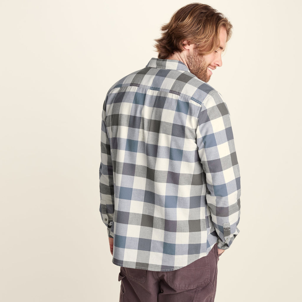 Bryson Mens Brushed Flannel Check Shirt - Ash Brown Check - Image 3