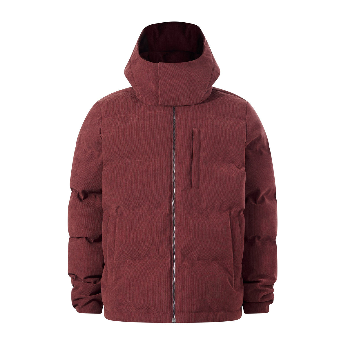 Buckley Mens Corduroy Padded Coat - Chestnut Brown - Image 10