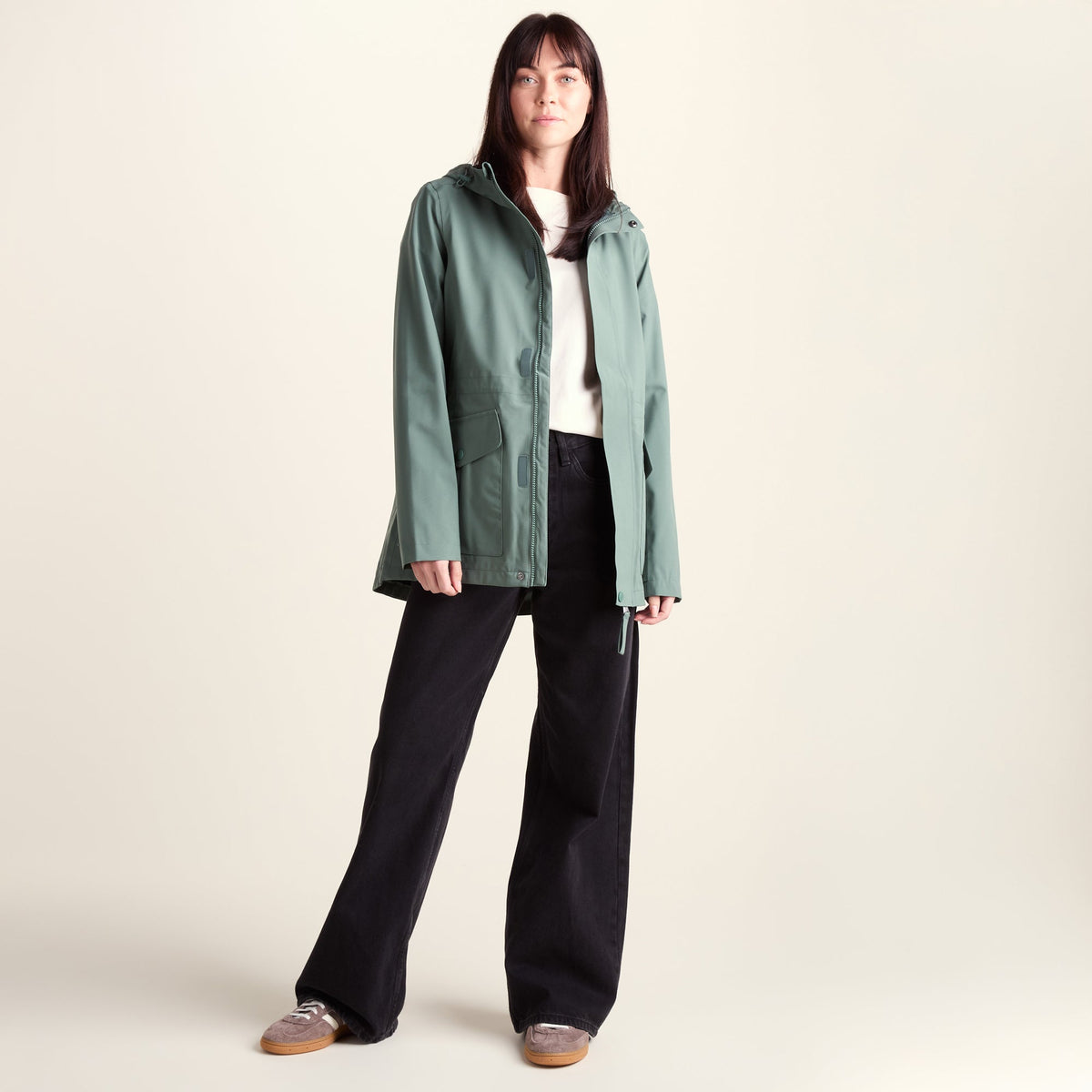 Burradon Womens Waterproof Jacket - Light Forest - Image 2