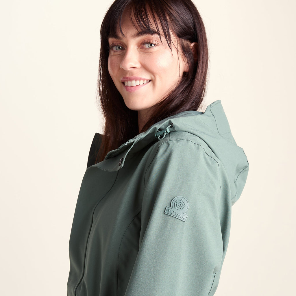 Burradon Womens Waterproof Jacket - Light Forest - Image 7