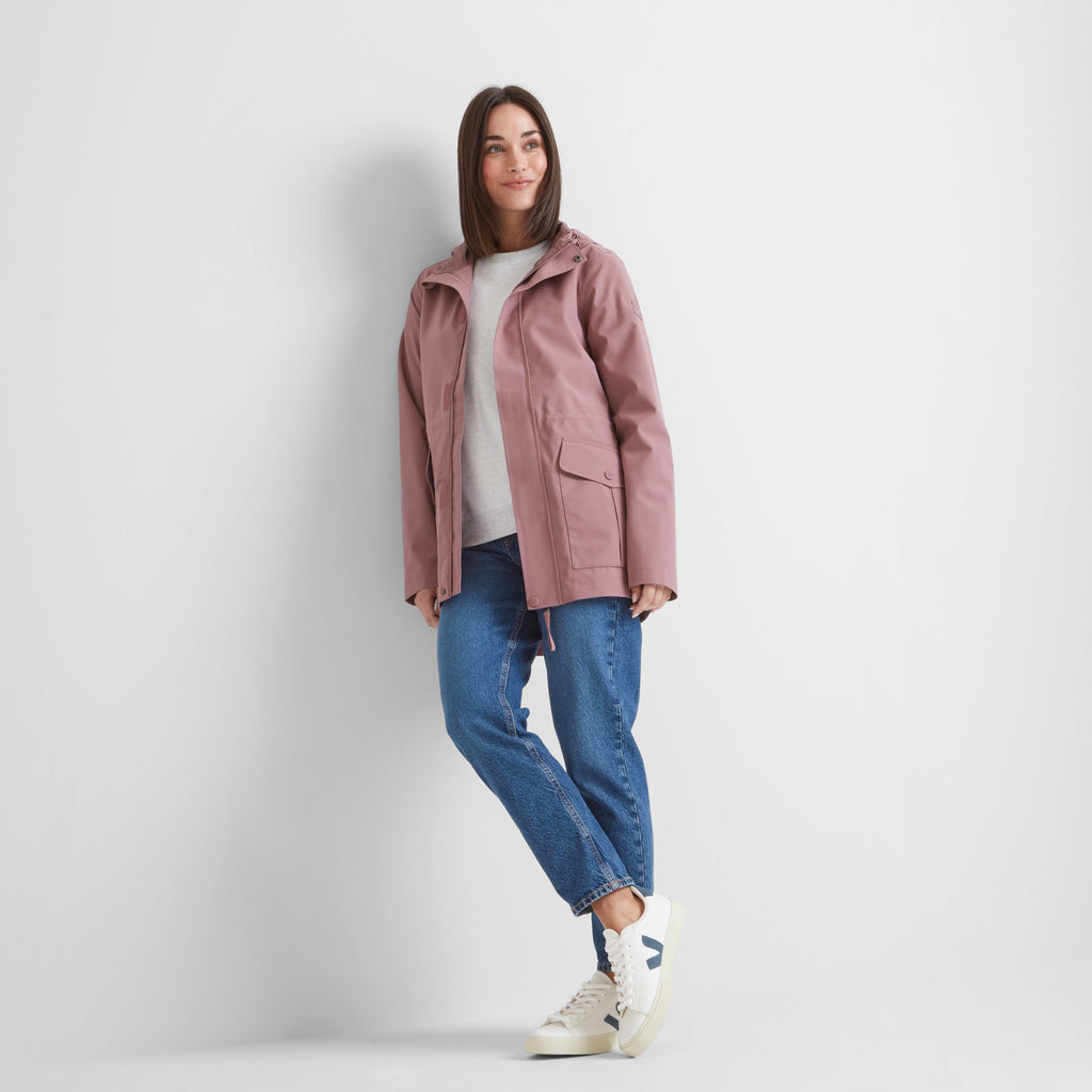 Burradon Womens Waterproof Jacket - Mauve - Image 2
