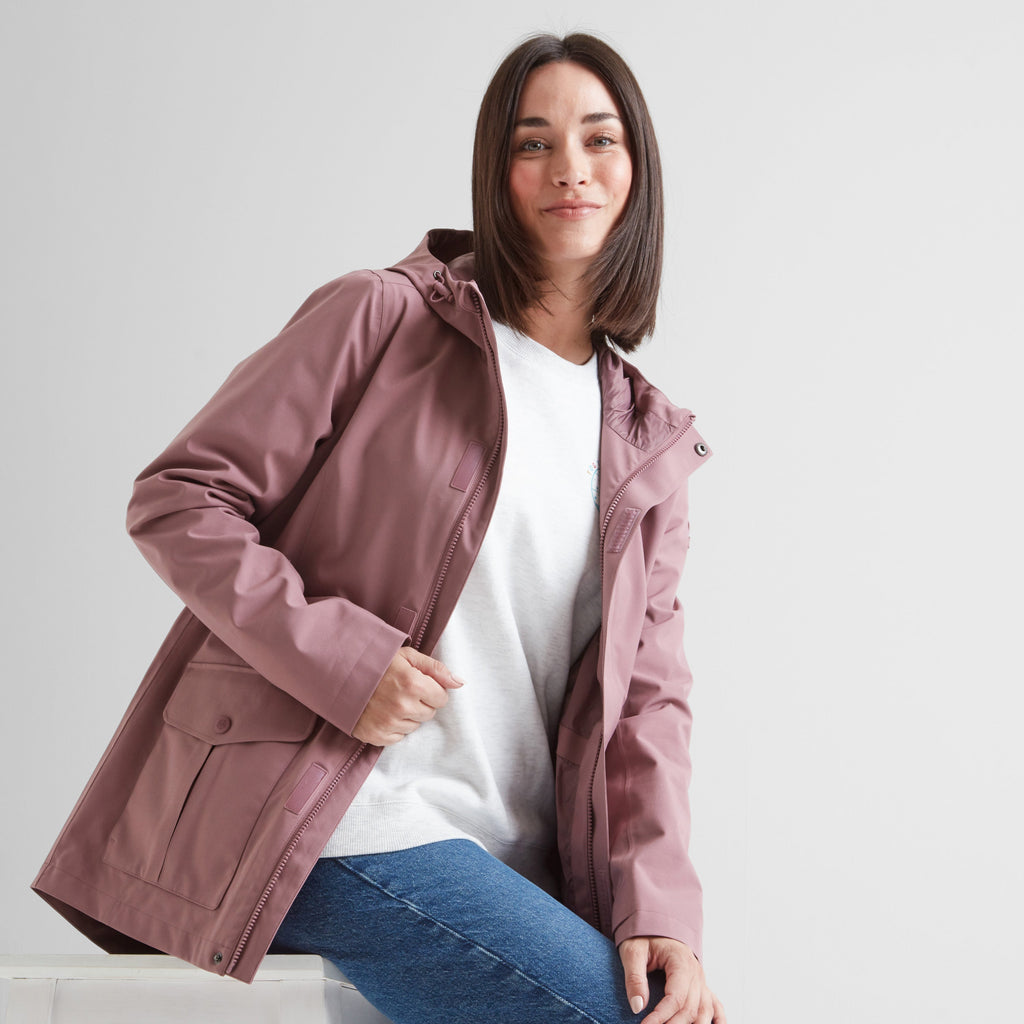Burradon Womens Waterproof Jacket - Mauve - Image 4