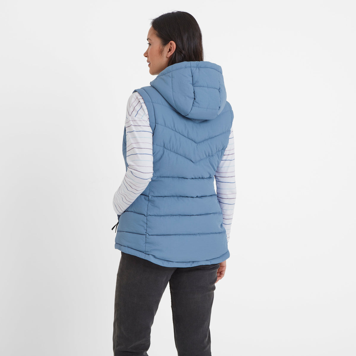 Calvo Womens Padded Gilet - Misty Blue - Image 4
