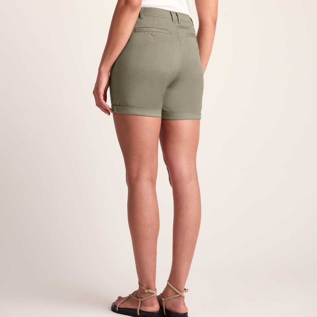 Canvey Womens Chino Shorts - Sage Green - Image 3