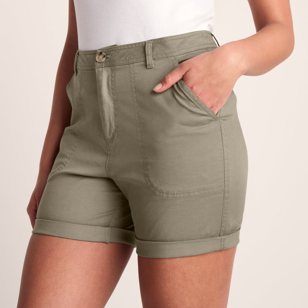 Canvey Womens Chino Shorts - Sage Green - Image 5