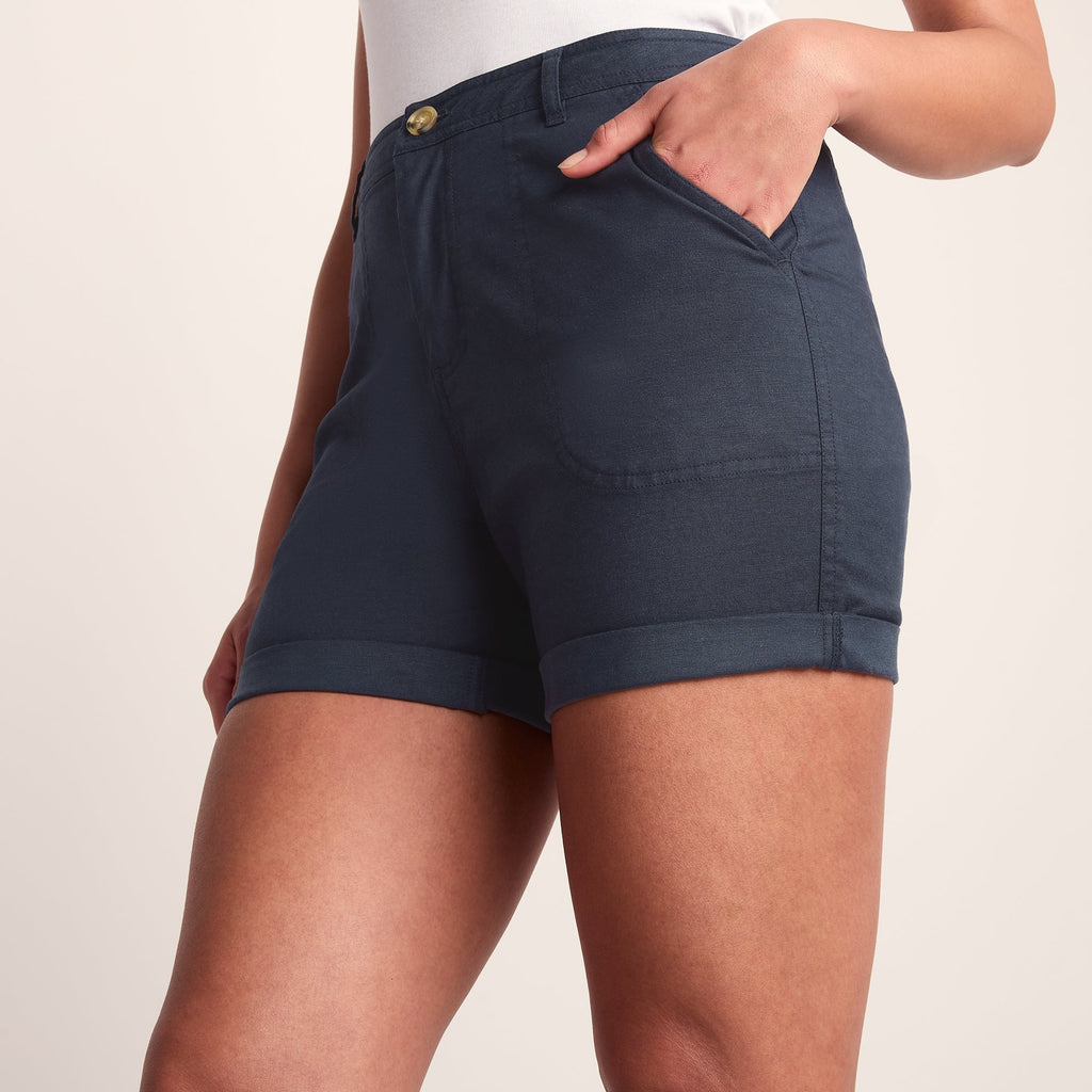 Canvey Womens Chino Shorts - Dark Indigo - Image 4